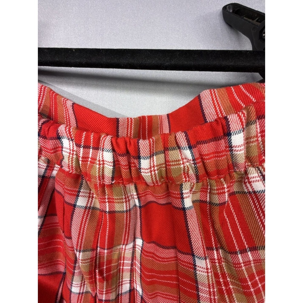 Aerie Y2K Women's Red Plaid Pleated Mini Skirt Size S - Picture 9 of 9